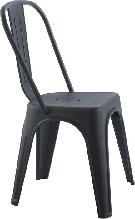 Scaun de exterior design industrial Loft negru
