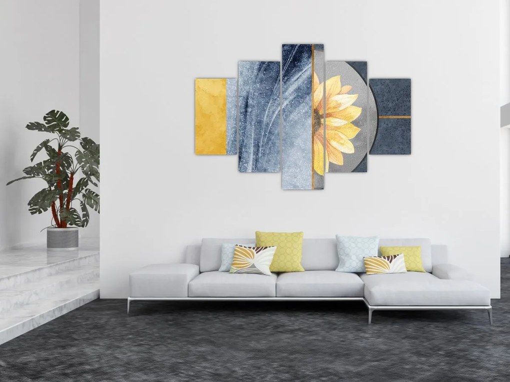 Tablou - Forme și flori (150x105 cm)