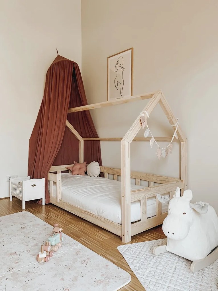 Pat pentru copii cu barieră Mila Classic  I 140x70 cm