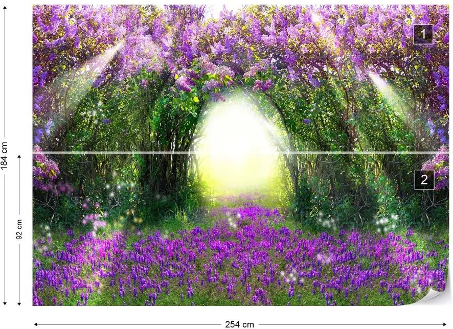 Fototapet GLIX - Enchanted Forest Flowers + adeziv GRATUIT Tapet nețesute - 254x184 cm