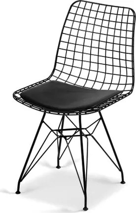 Scaun metal, Dining Homs, negru 80 x 42 x 45 cm