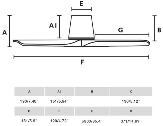 Ventilator de tavan FARO 33827 HEY TUB S negru d. 90 cm + telecomandă