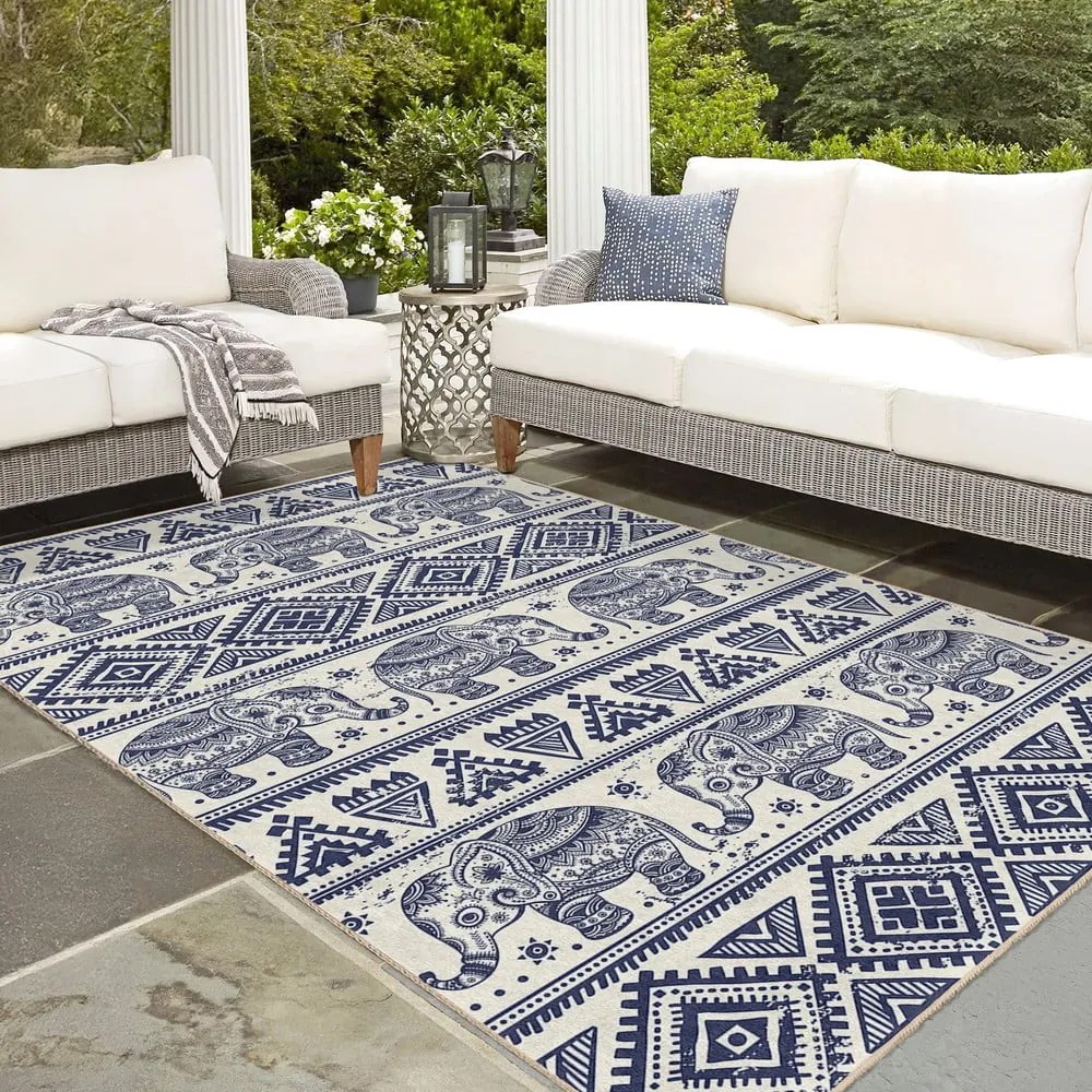 Covor albastru lavabil 120x180 cm Elephant – Mila Home