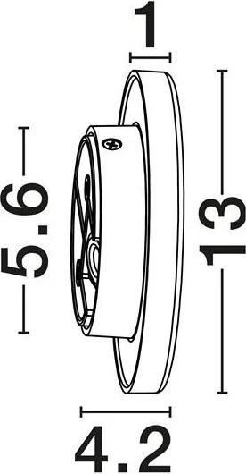 Aplica lumina ambientala pentru fatade IP65 ELLUX negru 13cm