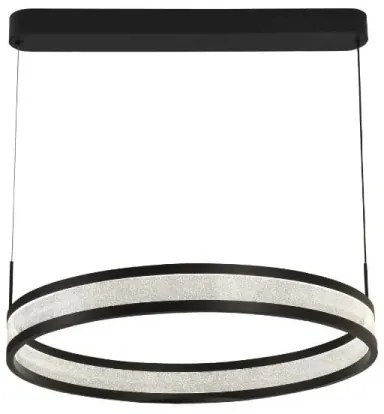 Lustră LED dimabilă pe cablu LED/45W/230V negru + telecomandă