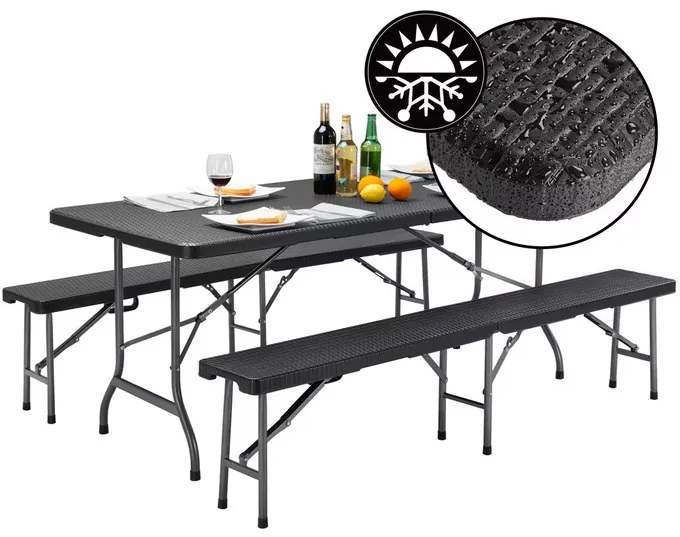 Deuba Set de bere Malmö - negru