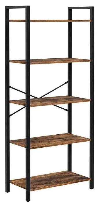 Bibliotecă NAVARO maro/negru