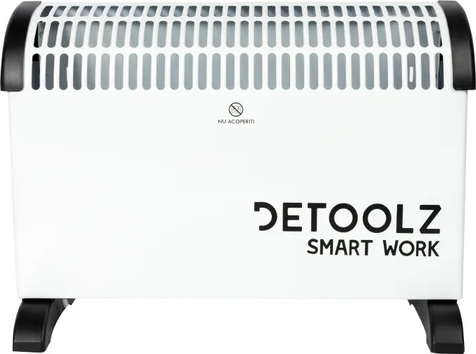 Convector,calorifer electric Detoolz, 2KW, 3 trepte de putere, cu termostat reglabil