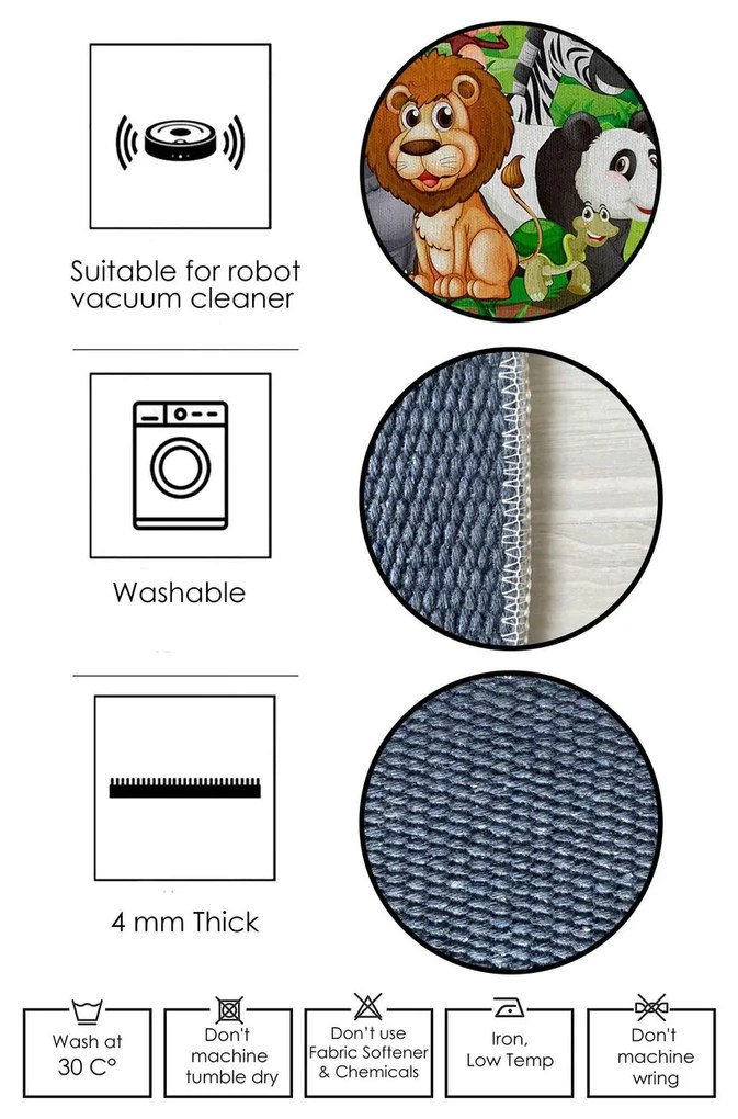 Covor, Woopamuk167, 120x180 cm, Albastru