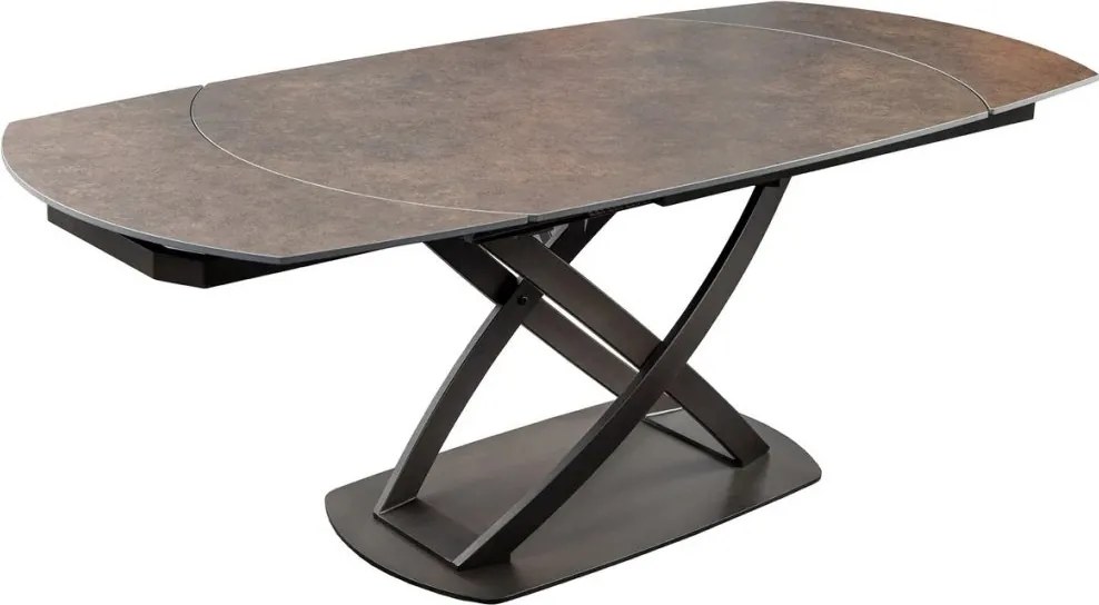 Masa extensibila cu design prin rotire Inception 130-190cm aspect ruginiu