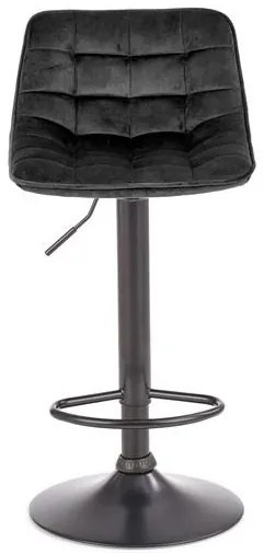 Scaun de bar H95 velvet negru