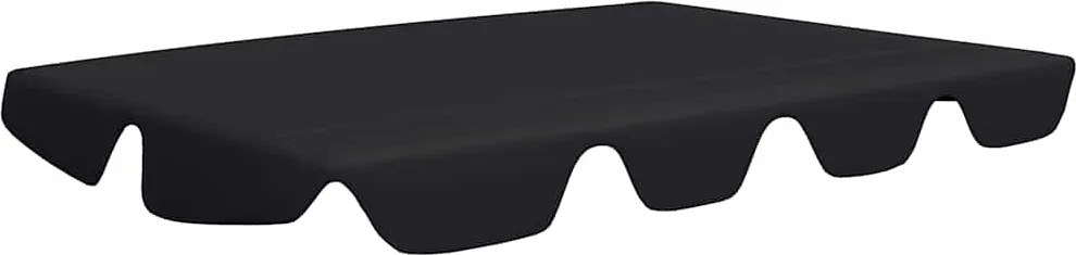 vidaXL Copertină de rezervă leagăn grădină, negru, 150/130x105/70 cm