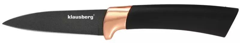 Set de cuțite cu suport Klausberg KB 7614, 6 piese, mânere ergonomice, oțel inoxidabil, negru