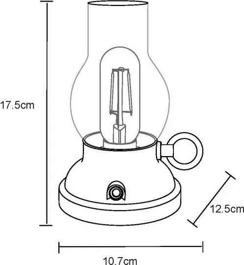 Lampă LED tactilă reîncărcabilă dimabilă de masă Globo 58016B PETRO LED/1W/3,7V 1200 mAh verde