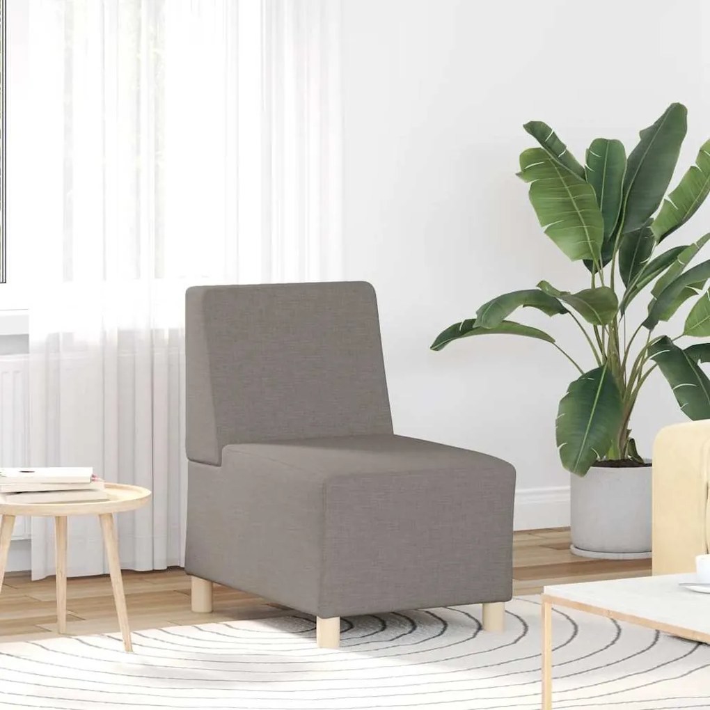 vidaXL Canapea Scaun fără brațe, gri taupe, 55 cm, material textil