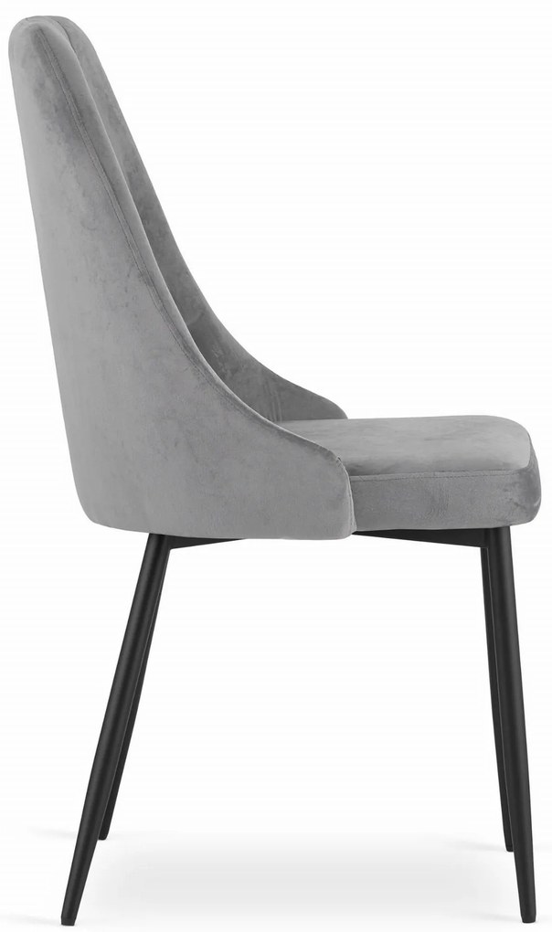 OFERTA Scaun de dining catifelat gri deschis IMOLA Calitate II.