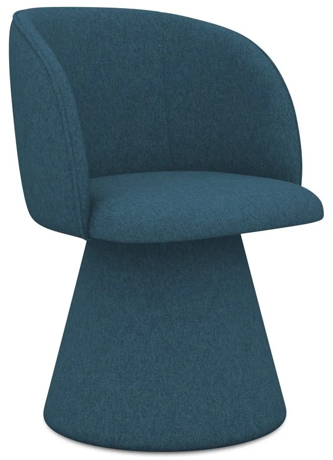 Scaun de sufragerie albastru tapițat Maia – Makamii