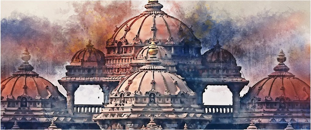 Tablou - Akshardham, New Delhi, India (120x50 cm)
