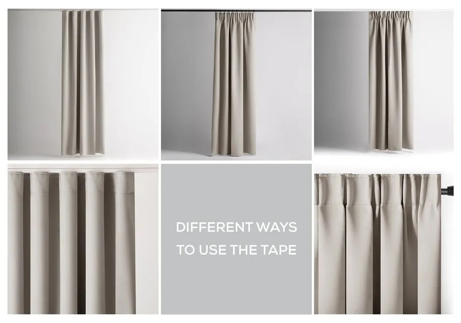 Draperie bej dimout (semi-opacă) 140x270 cm Kierra – Restilo