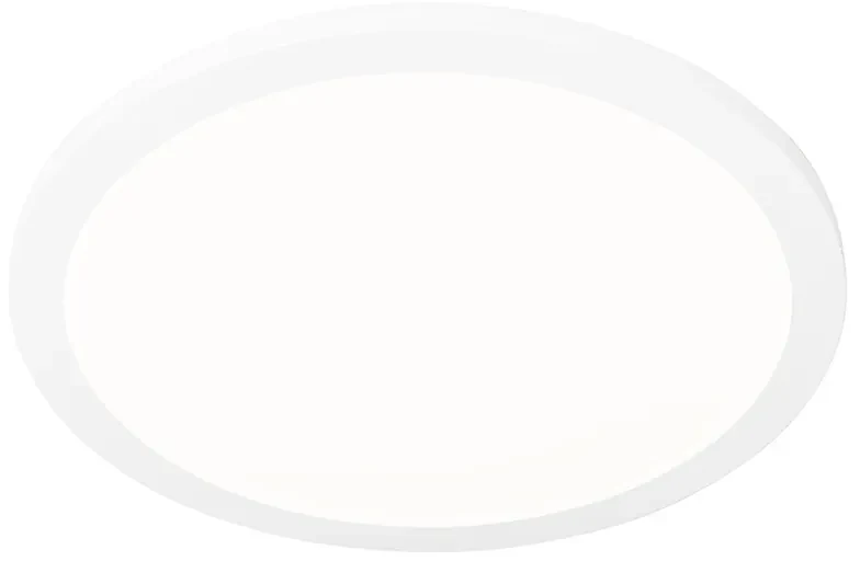 Lampă de plafon alb 40 cm incl. LED reglabil în 3 trepte IP44 - Steve