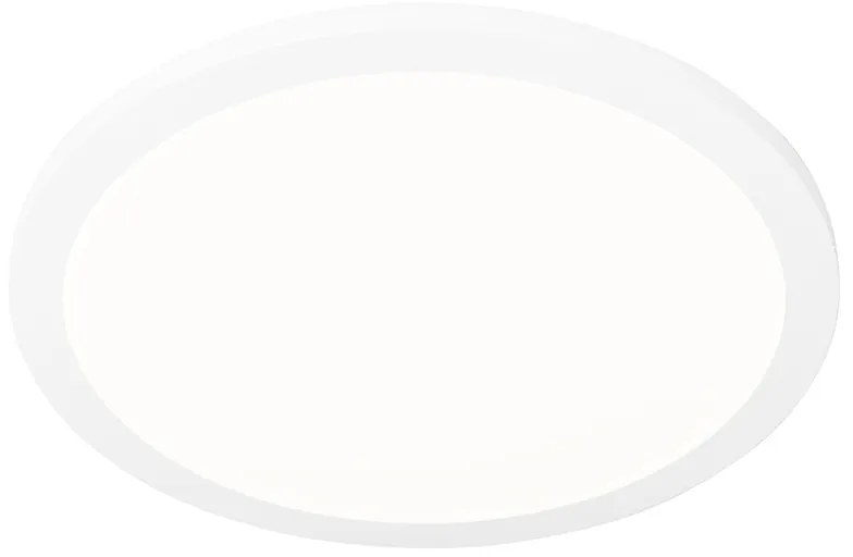 Plafoniera albă 40cm rotundă cu LED reglabil în 3 trepte IP44 - Steve