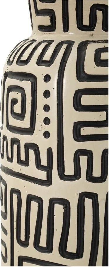 Lampadar negru/crem cu abajur textil (înălțime 145 cm) Nairobi – Mauro Ferretti