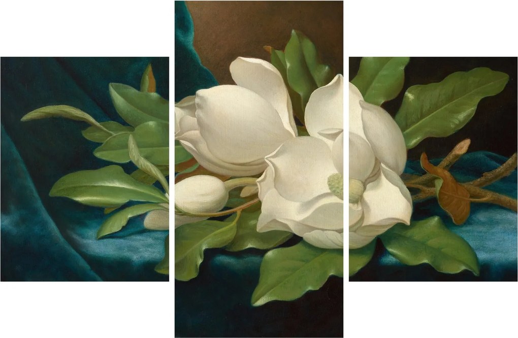 Tablou - Martin Johnson Heade, Giant Magnolias on a Blue Velvet Cloth, reproducere (90x60 cm)