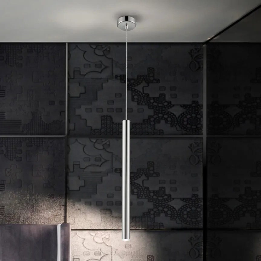 Pendul LED dimabil design modern minimalist Varas crom SV-373084