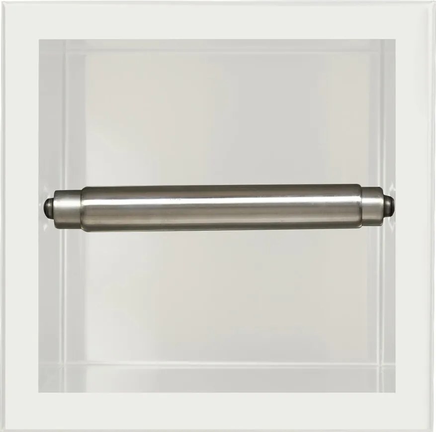 Suport hartie igienica incastrat Balneo Wall-Box alb periat