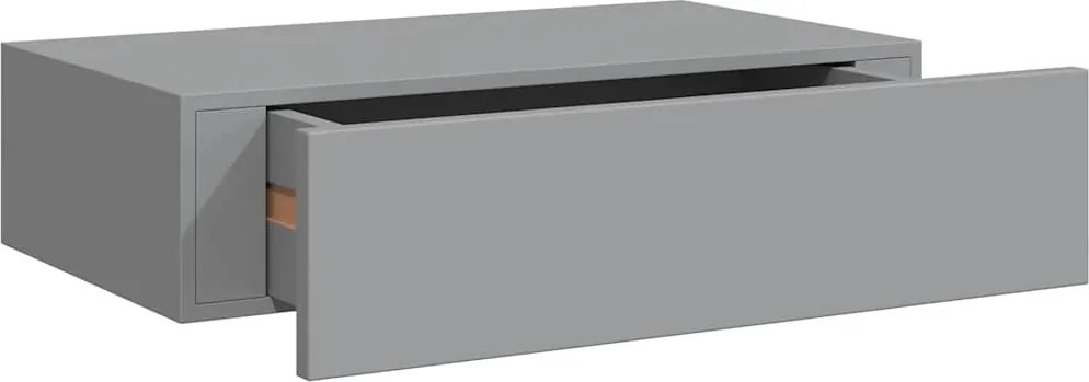 vidaXL Dulap de perete cu sertare, gri, 40x23,5x10 cm, MDF