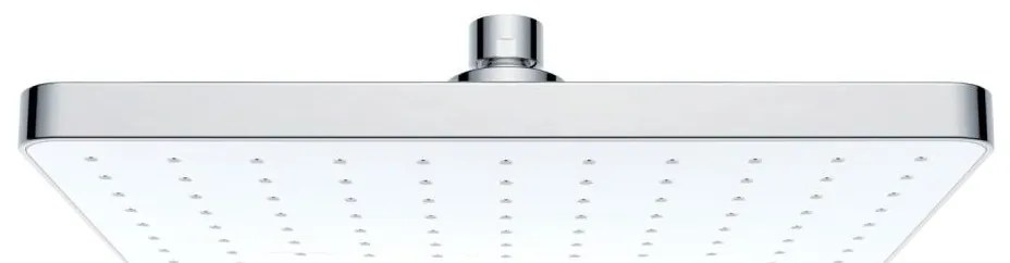 WENKO 24001100 - Cap de duș cu curățare automată, 25 x 17 cm, crom lucios/alb