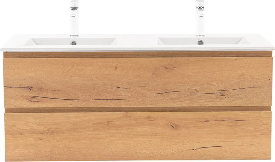 Vario Pull 120 dulap de bază cu chiuvetă stejar alb