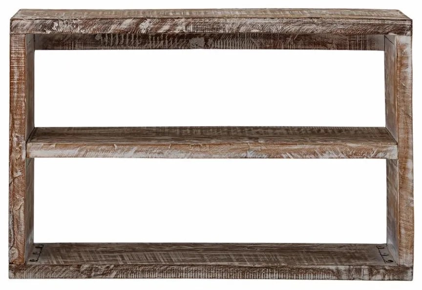Raft de perete natur, din lemn reciclat, cu aspect rustic, Conde