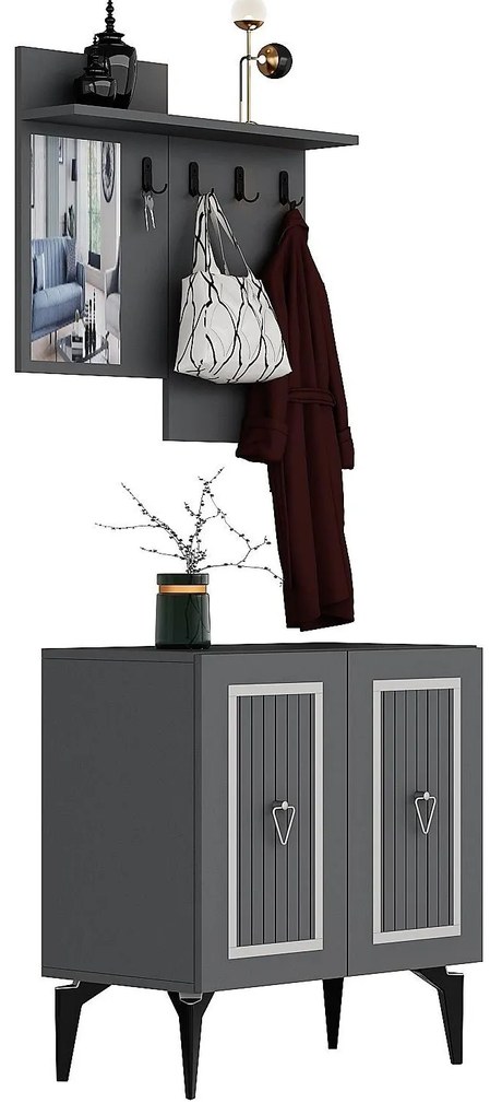 Mobilier Hol Tideno (antracit + argintiu) . 1093901
