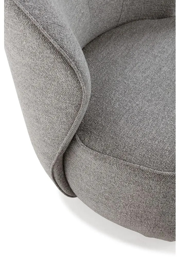 Fotoliu gri deschis pivotant Edna – MOME