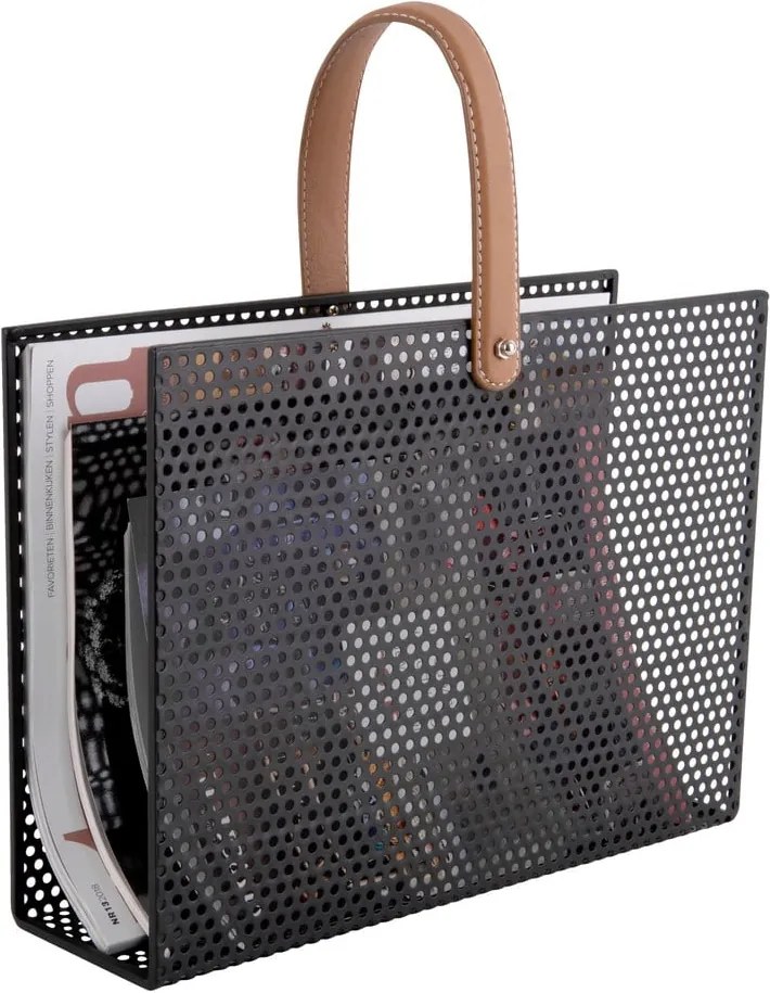 Suport metalic pentru reviste PT LIVING Perky, negru