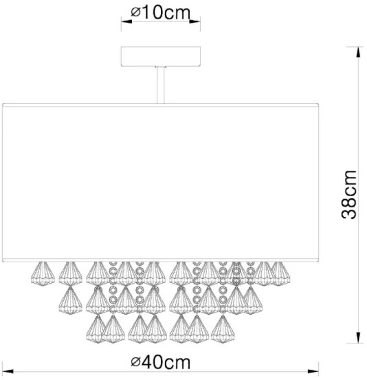 Globo 15187D3 - Plafonieră AMY 1xE27/60W/230V