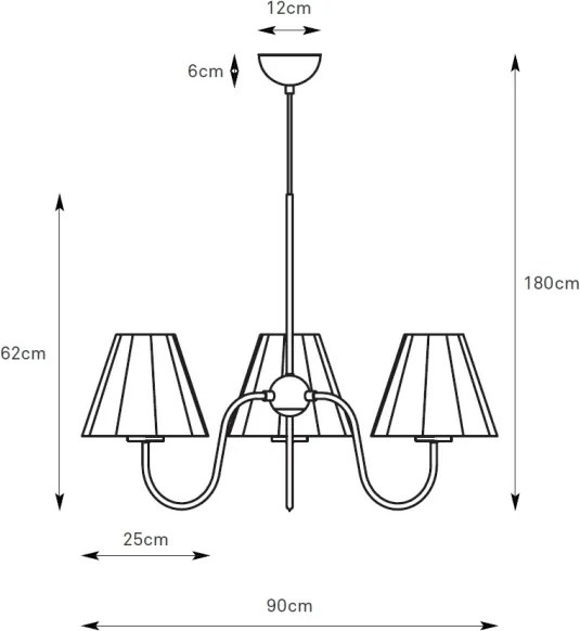 Markslöjd 109172 - Lustră suspendată pe cablu VEYA 3xE14/40W/230V Ø 90 cm in/negru