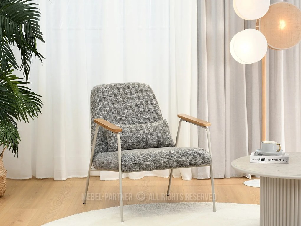 Fotoliu Elba (gri bej + stejar). Promo -24%. 1110001