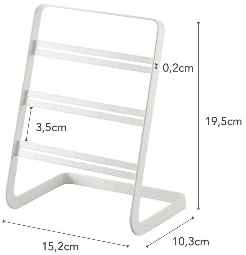 Suport pentru bijuterii YAMAZAKI Branch, alb