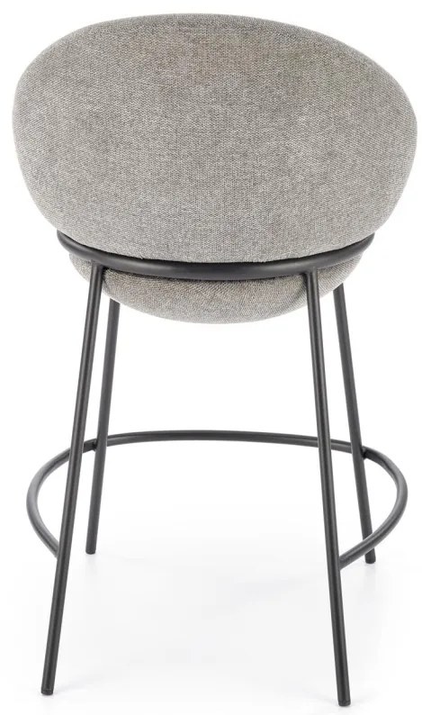 Scaun de bar tapitat H118 gri