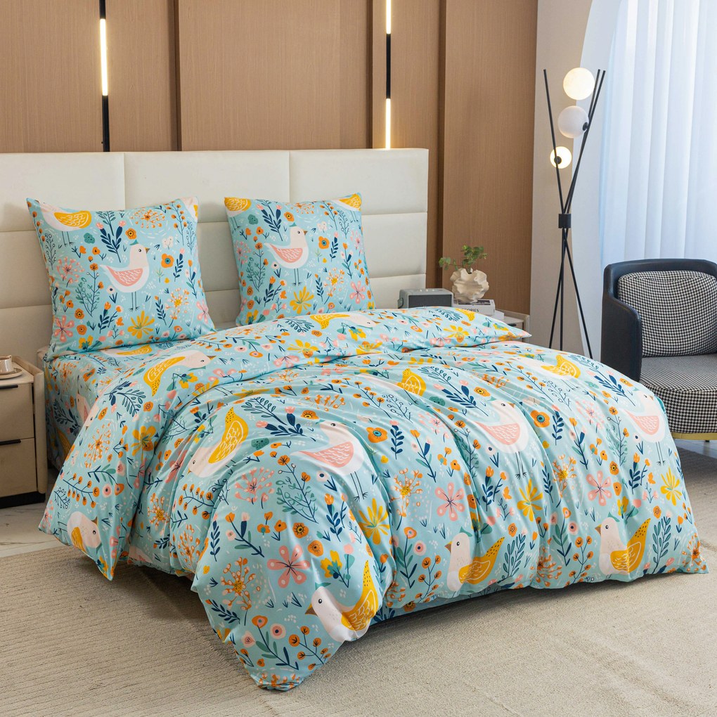 Lenjerie de pat din microfibra SPRING TWEET colorat Dimensiune lenjerie de pat: 2 buc 70 x 90 cm | 200 x 220 cm