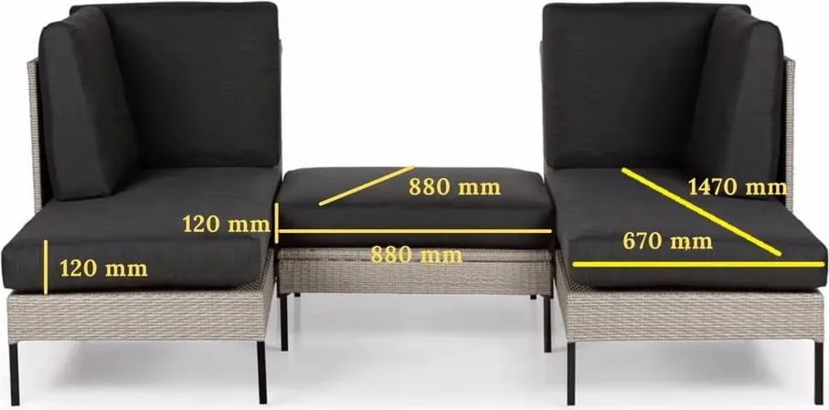 Canapea de grădină Bonami Selection Orkanger, natural