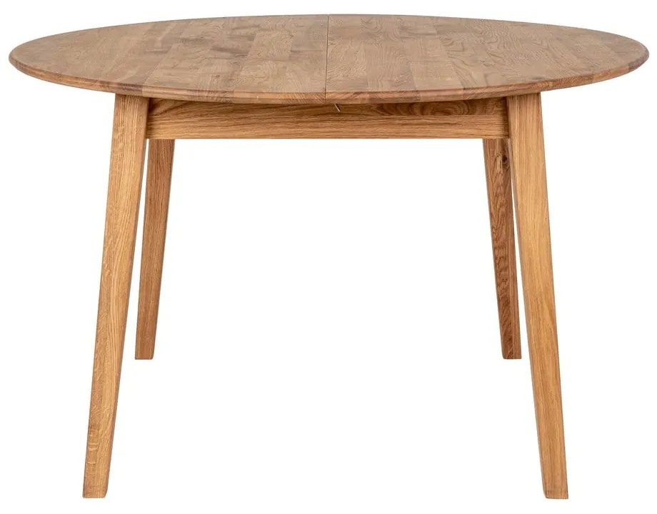 Masă de dining rotundă extensibilă din lemn de stejar ø 118 cm Metz – House Nordic