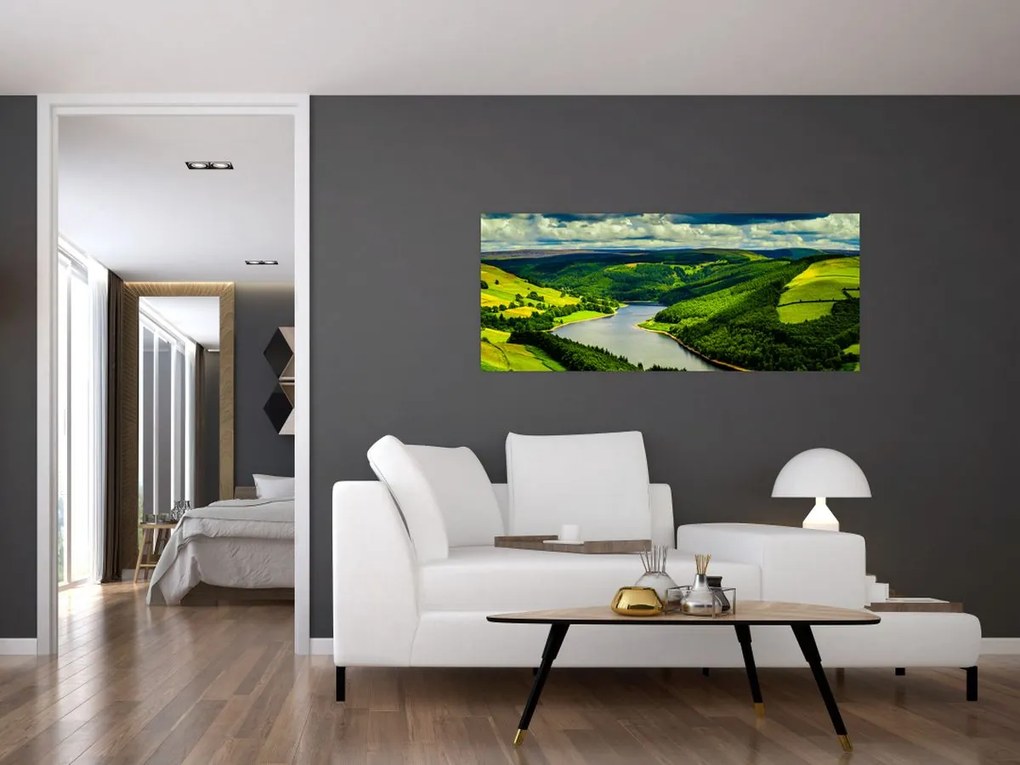 Tablou - Peisaj verde (120x50 cm)