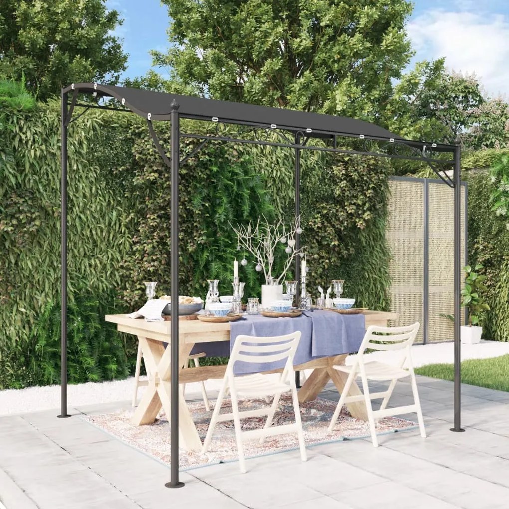 vidaXL Copertină, antracit, 2x2,3 m, 180 g/m², material textil și oțel