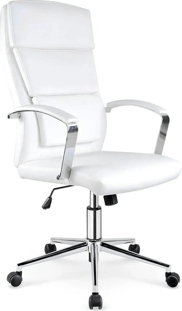 Scaun de birou AURELIUS, alb, piele ecologica, 65x67x110/120 cm