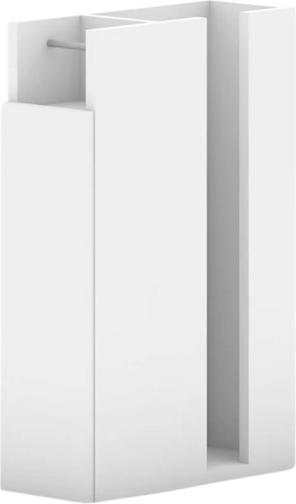 Dulap baie PAPER, alb, PAL melaminat, cu o usa, 17x42x66 cm