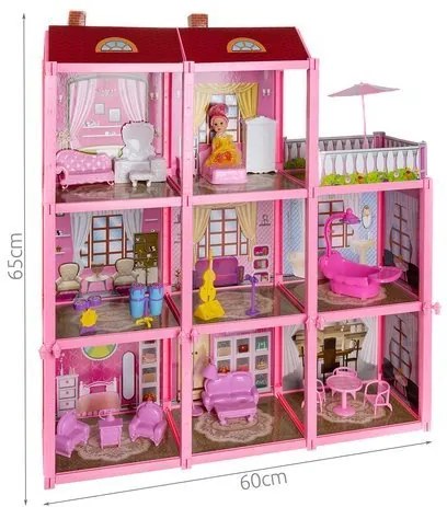 ShopJK CASĂ DE PĂPUȘI CU MOBILIER - 11410