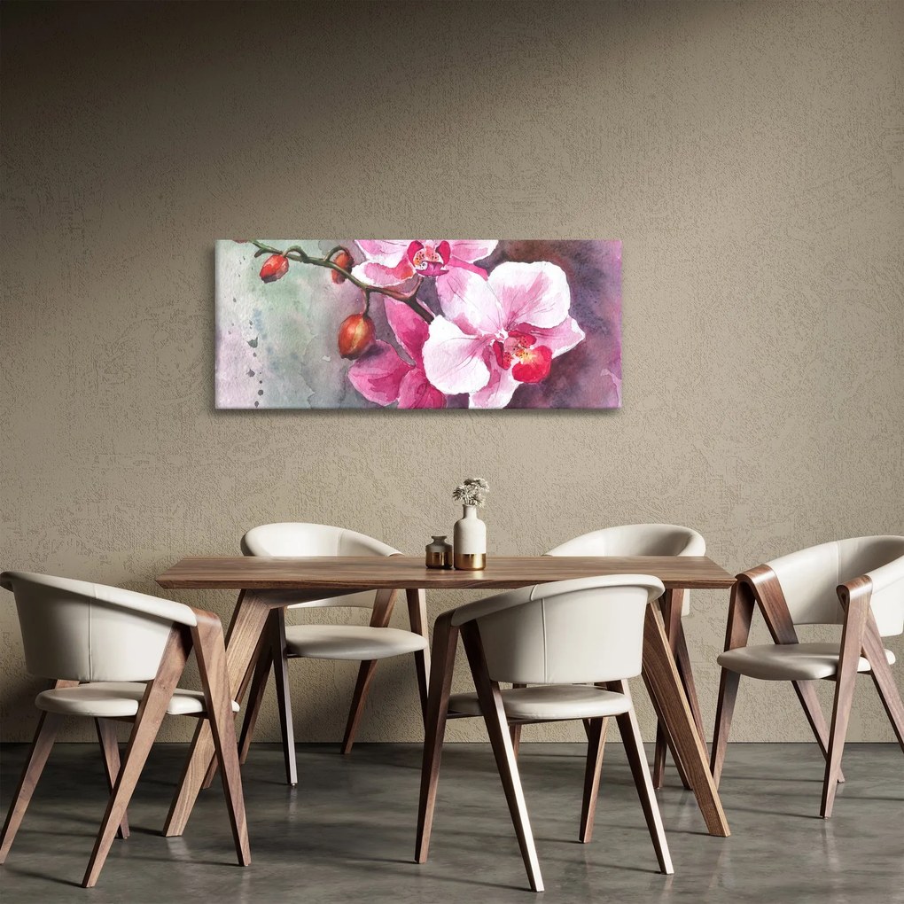 Tablou - Orhidee, acvariu (120x50 cm)